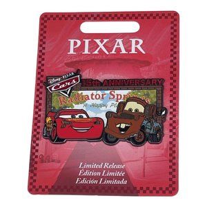 Disney Cars Lightning McQueen Tow Mater 15 Anniversary Limited Release Pin
